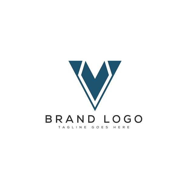 Diseño de plantilla vectorial de la letra V del logotipo para la marca