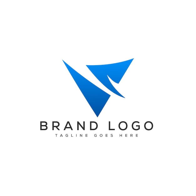 Diseño de plantilla vectorial de la letra V del logotipo para la marca