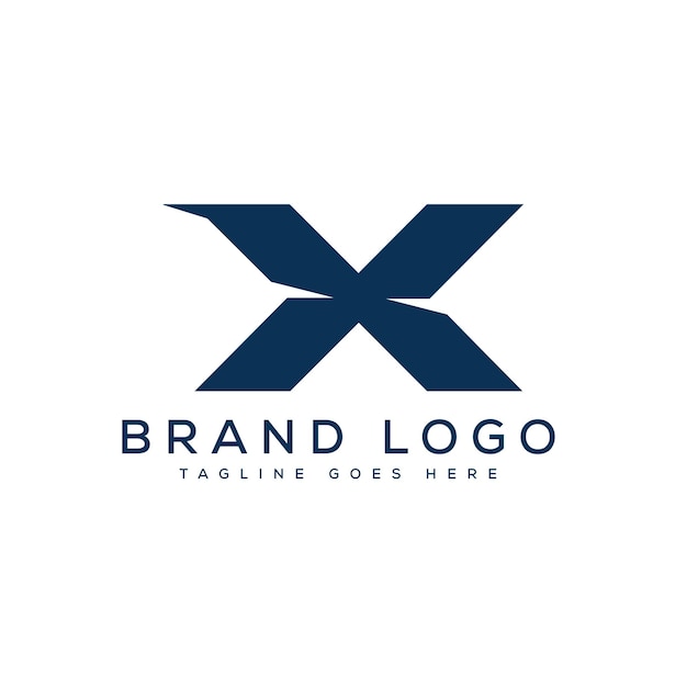 Diseño de plantilla vectorial de la letra X del logotipo para la marca