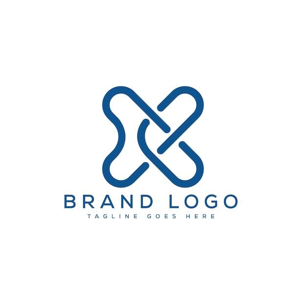 Diseño de plantilla vectorial de la letra X del logotipo para la marca