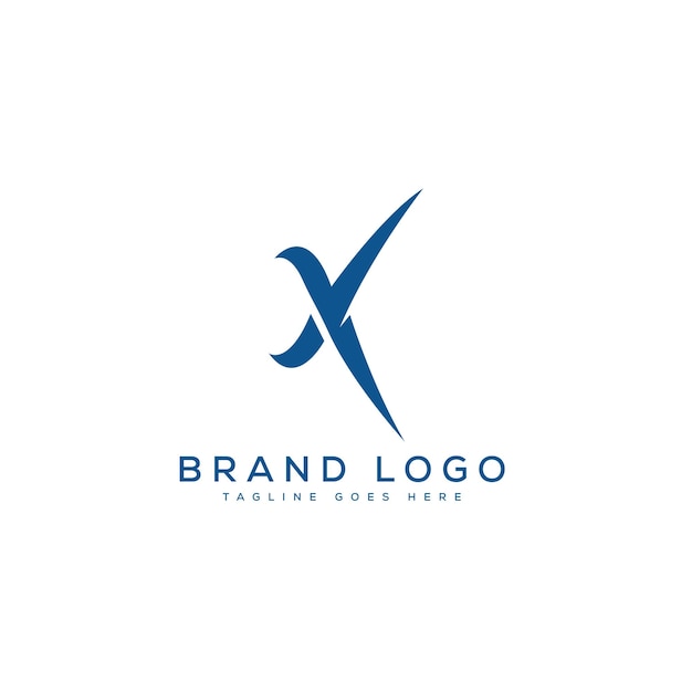 Diseño de plantilla vectorial de la letra X del logotipo para la marca