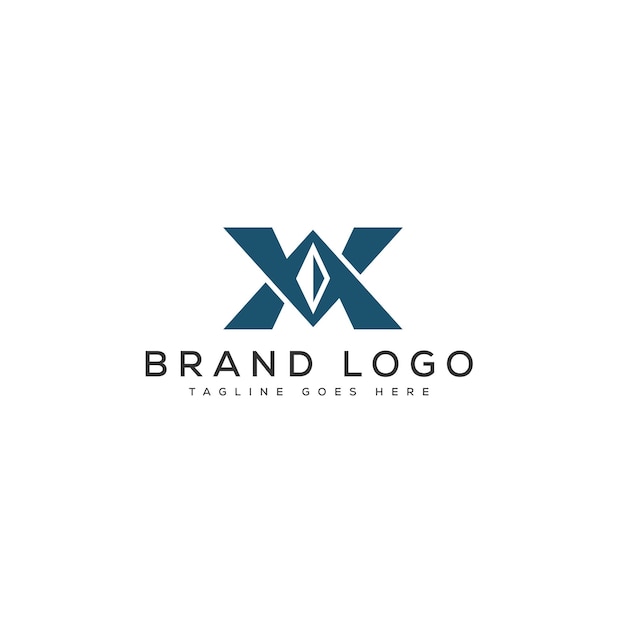 Diseño de plantilla vectorial de la letra X del logotipo para la marca