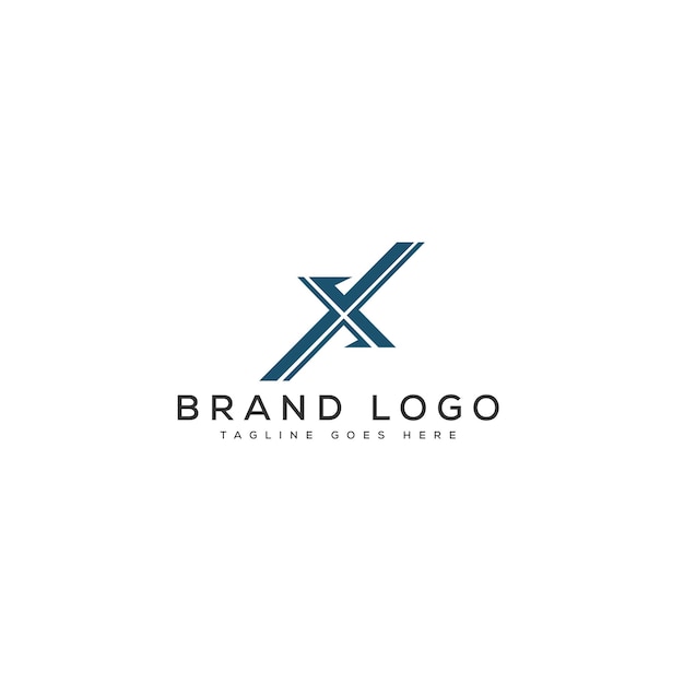 Diseño de plantilla vectorial de la letra X del logotipo para la marca
