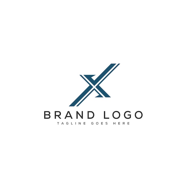 Diseño de plantilla vectorial de la letra X del logotipo para la marca