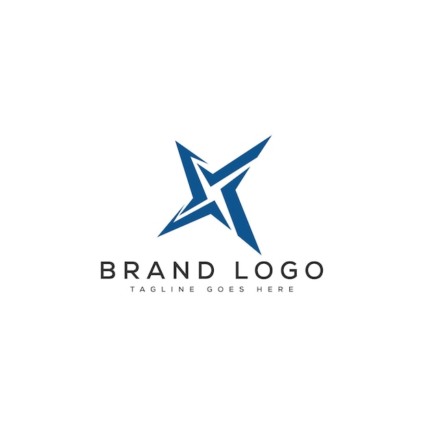 Diseño de plantilla vectorial de la letra X del logotipo para la marca
