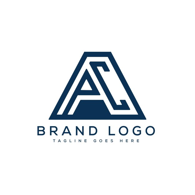 Diseño de plantilla vectorial de letras del logotipo de AC para la marca