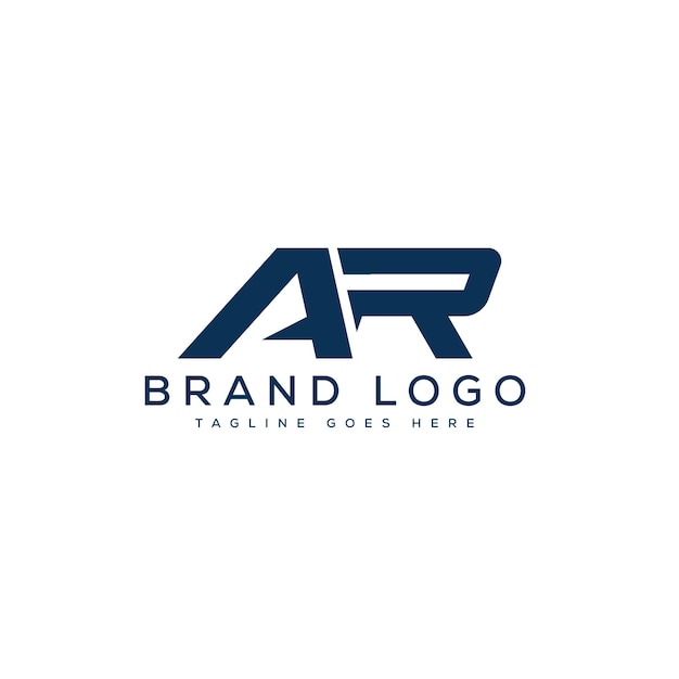 Diseño de plantilla vectorial de letras del logotipo de AR para la marca