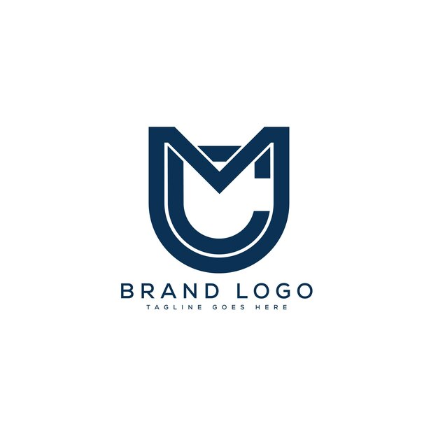 Diseño de plantilla vectorial de letras del logotipo MC para la marca