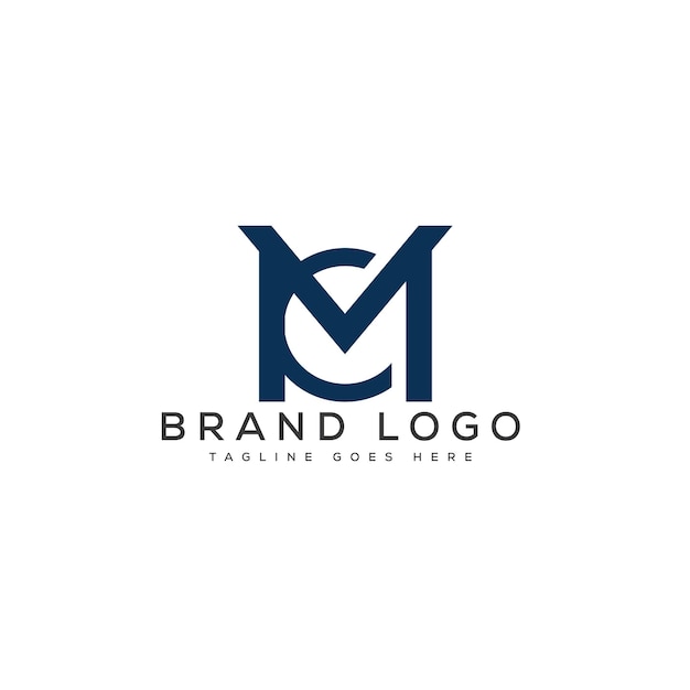 Diseño de plantilla vectorial de letras del logotipo MC para la marca