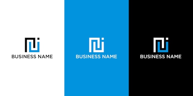 Diseño de plantilla vectorial de letras del logotipo NI para la marca