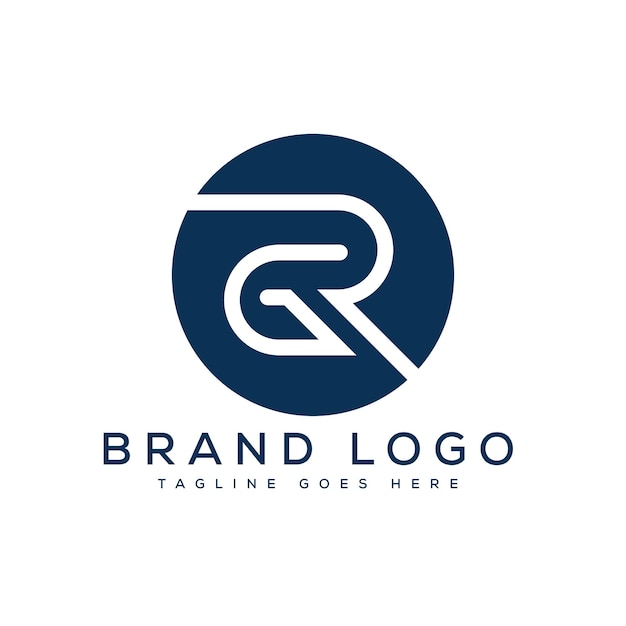 Diseño de plantilla vectorial de letras del logotipo RG para la marca