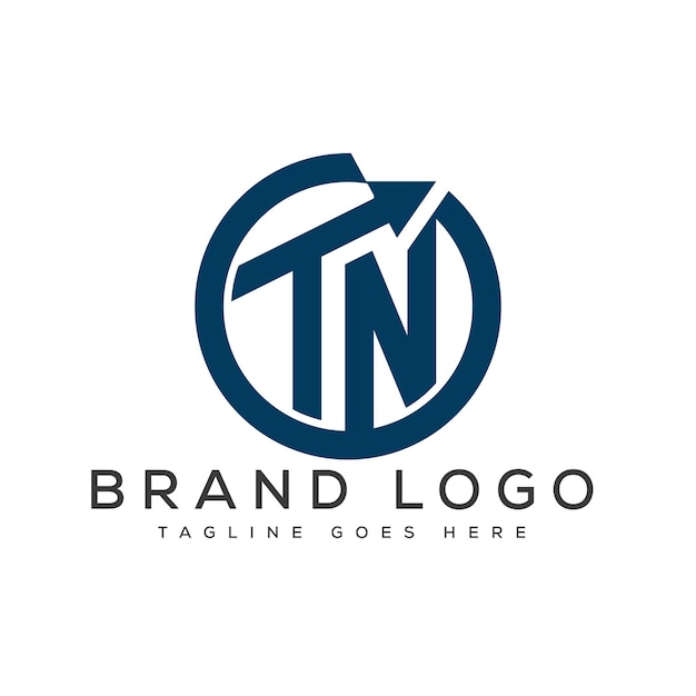 Diseño de plantilla vectorial de letras del logotipo TN para la marca