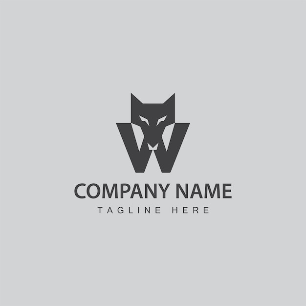 Diseño de plantilla vectorial del logotipo inicial de la letra W