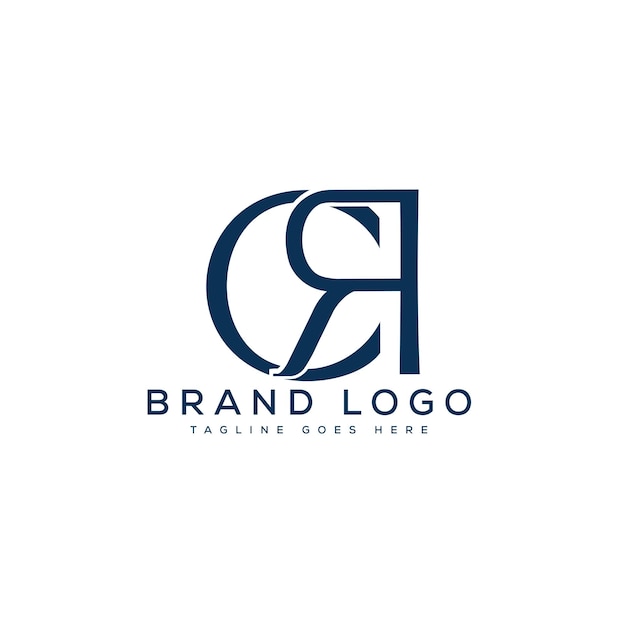 Diseño de la plantilla vectorial del logotipo de la letra CR para la marca