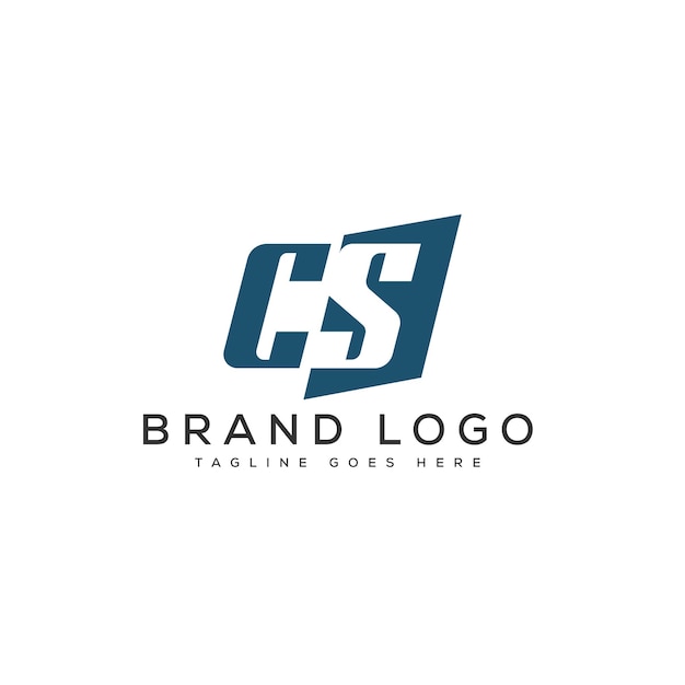 Diseño de la plantilla vectorial del logotipo de la letra CS para la marca
