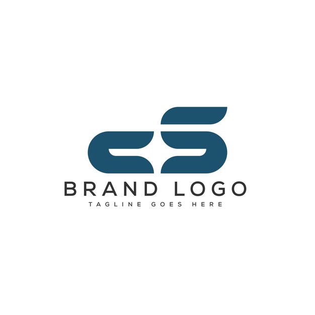 Diseño de la plantilla vectorial del logotipo de la letra CS para la marca