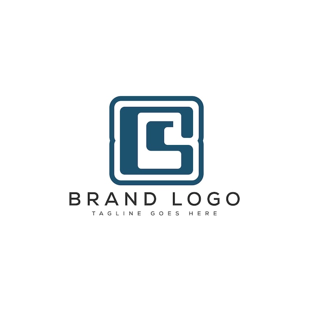 Diseño de la plantilla vectorial del logotipo de la letra CS para la marca