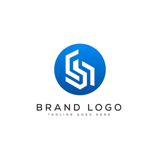 Diseño de la plantilla vectorial del logotipo de la letra CS para la marca