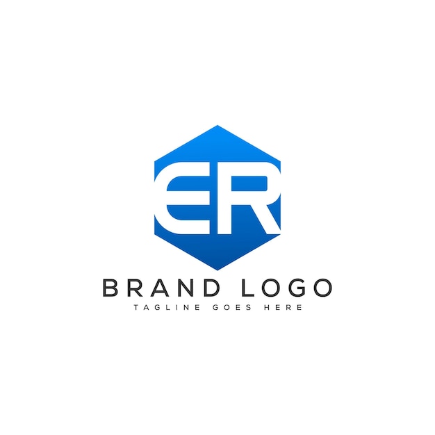 Diseño de plantilla vectorial del logotipo de la letra ER para la marca
