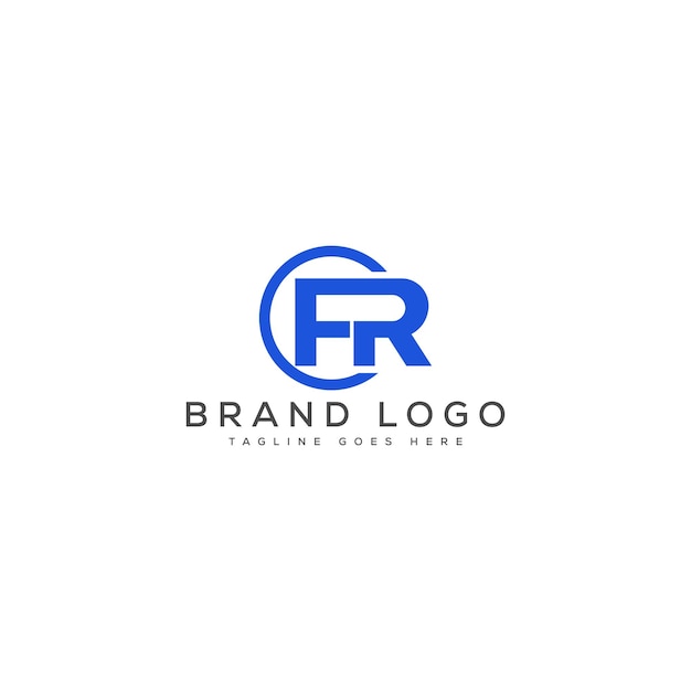 Diseño de la plantilla vectorial del logotipo de la letra FR para la marca
