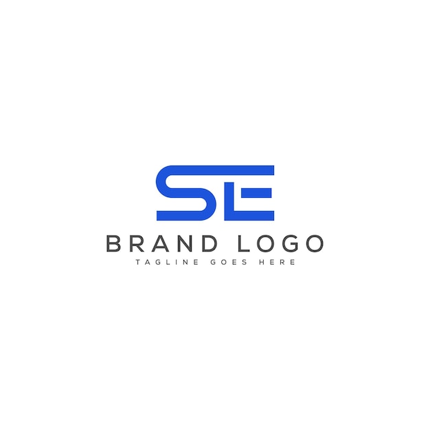 Diseño de la plantilla vectorial del logotipo de la letra SE para la marca