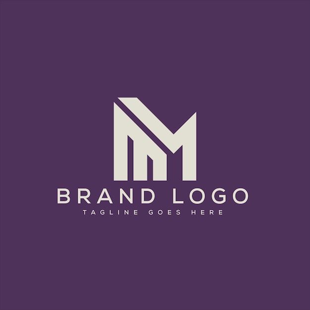 Diseño de la plantilla vectorial del logotipo de la letra MM para la marca