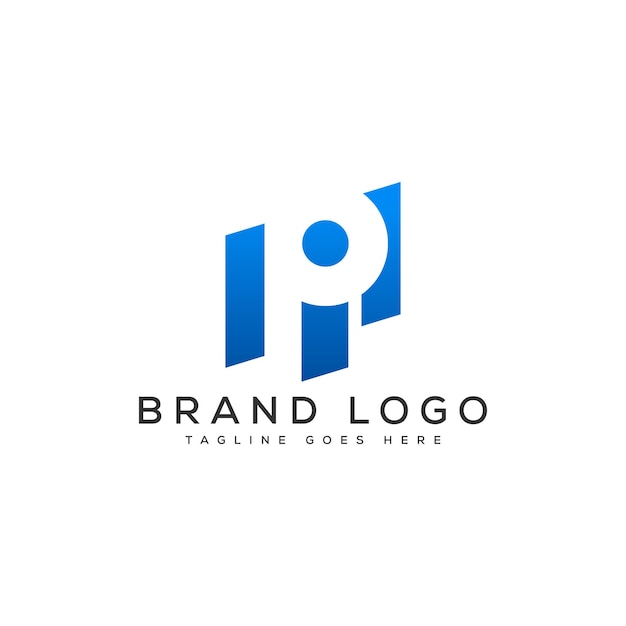 Diseño de la plantilla vectorial del logotipo de la letra PI para la marca