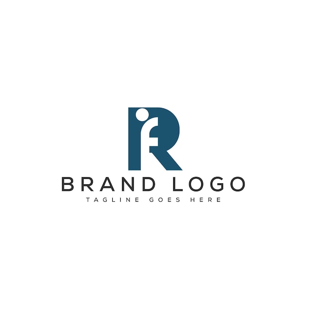 Diseño de la plantilla vectorial del logotipo de la letra RF para la marca