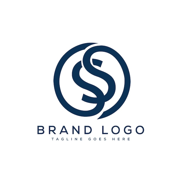 Diseño de la plantilla vectorial del logotipo de la letra SS para la marca