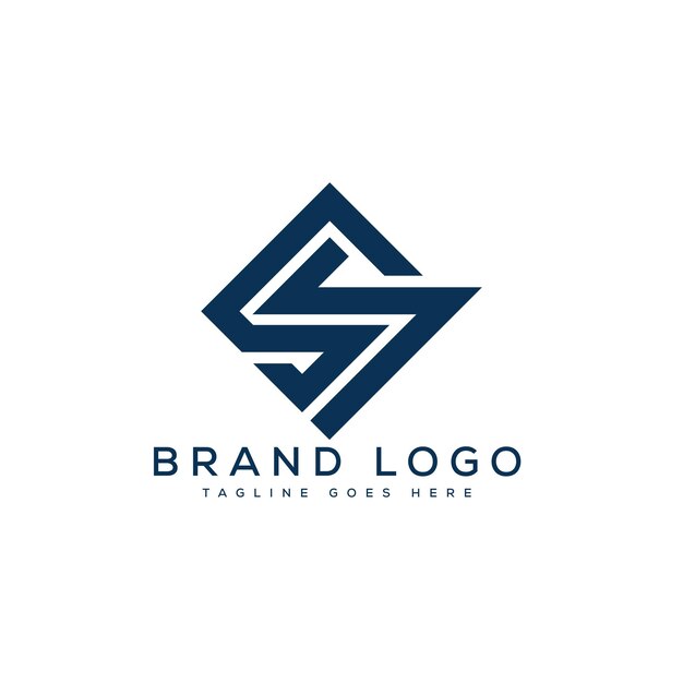 Diseño de la plantilla vectorial del logotipo de la letra SS para la marca