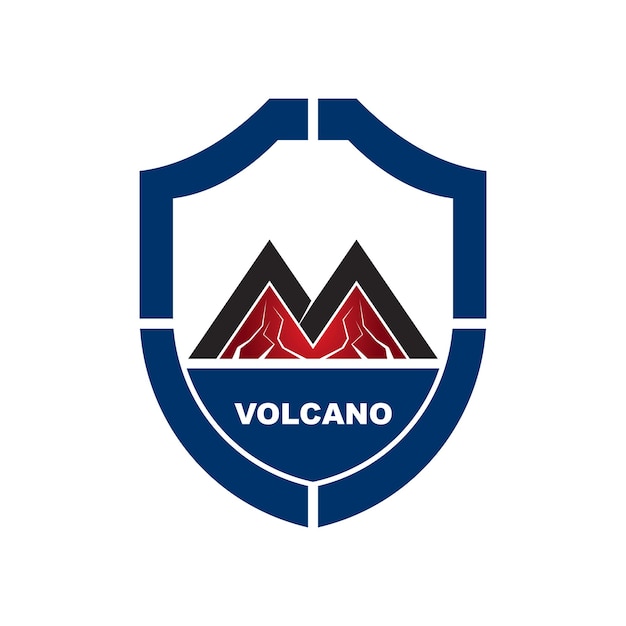 diseño de plantilla vectorial del logotipo del volcán