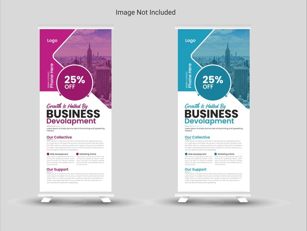 Diseño de plantilla vertical de banner de negocios