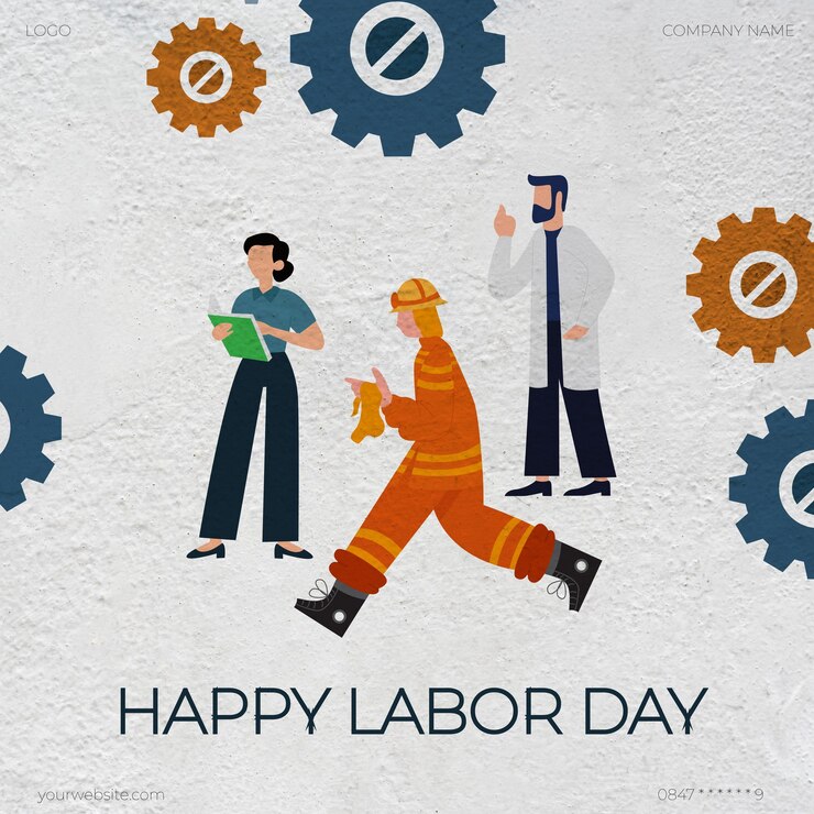 diseño de plantilla de volante de feliz día del trabajo