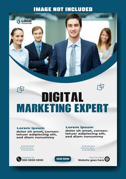 Diseño de plantilla de volante de marketing digital