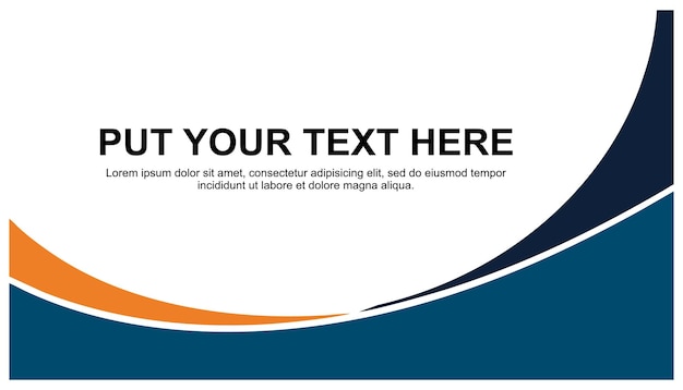 Diseño de plantilla de volante de negocios azul y naranja con espacio de copia para su folleto de cartel de banner de texto