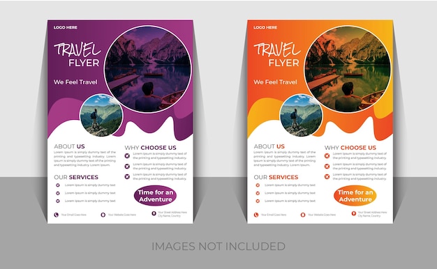 Diseño de plantilla de volante de venta de viajes