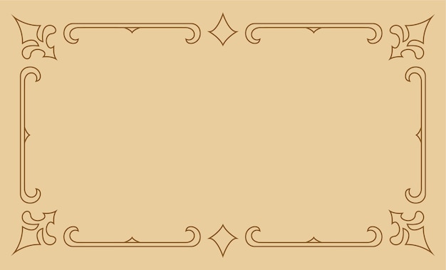 Diseño de plantillas de adornos vintage para tarjetas de fondo de bodas