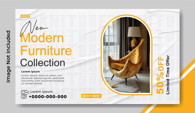 Diseño de plantillas de anuncios de venta de muebles en la web