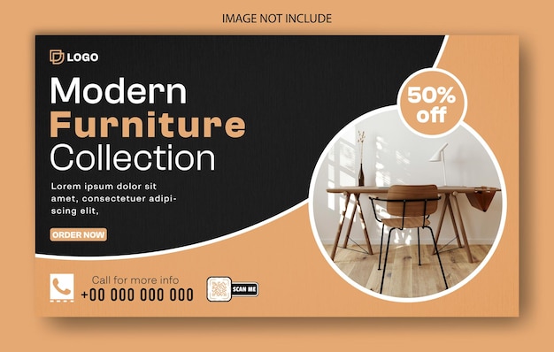 Diseño de plantillas de anuncios web para muebles