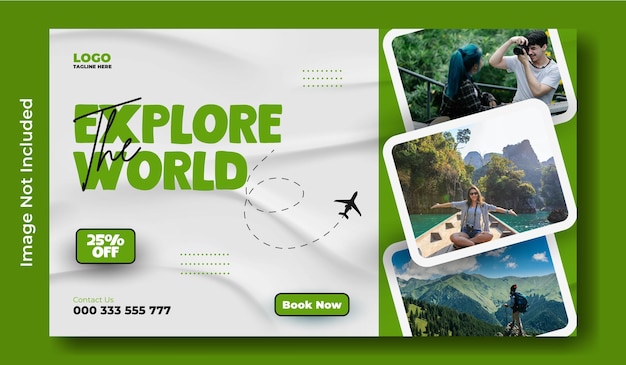 Diseño de plantillas de anuncios web de viajes