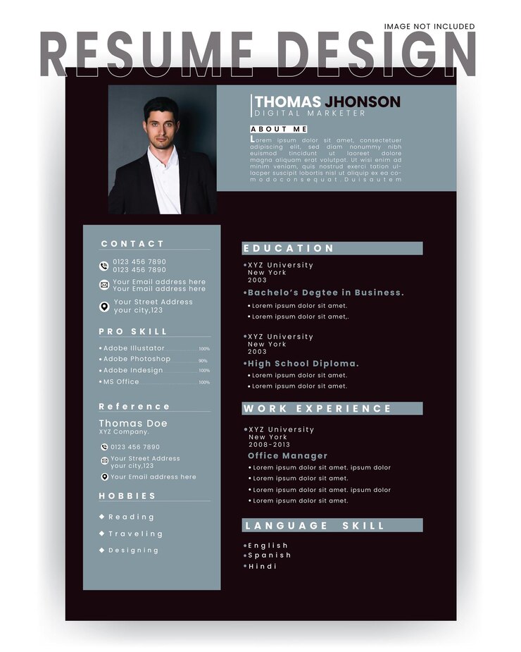 Diseño de plantillas de aplicaciones de CV minimalistas