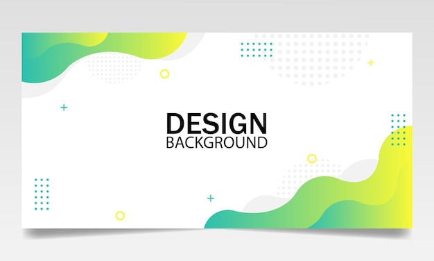 Diseño de plantillas de banderas de fondo de vector de fluido abstracto