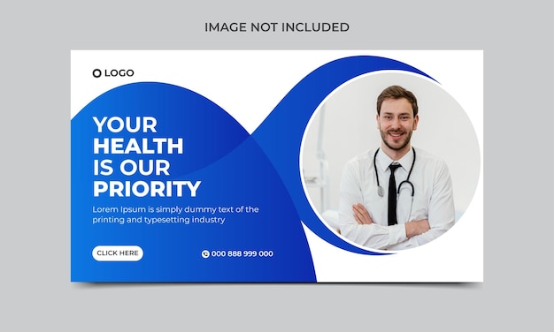 Diseño de plantillas de banners de atención médica y web
