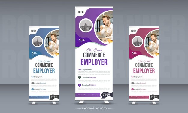 Diseño de plantillas de banners de negocios profesionales de vector