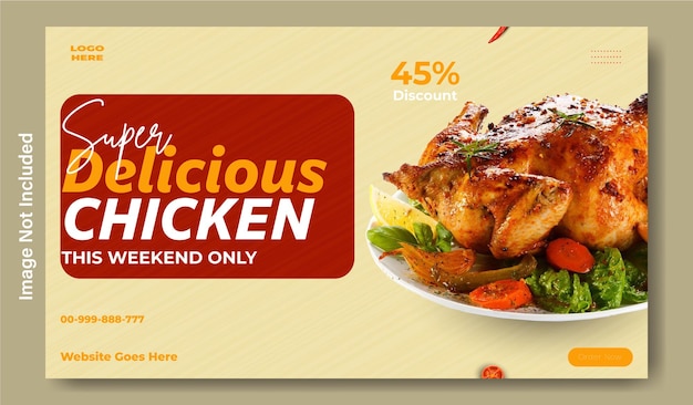 Diseño de plantillas de banners publicitarios en la web de alimentos