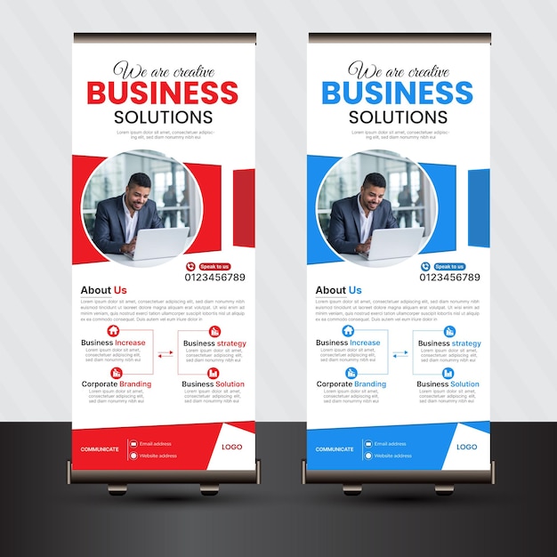 diseño de plantillas de banners rodados de standup