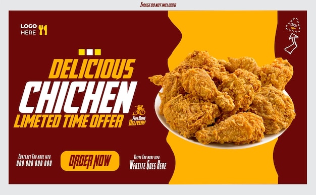 Diseño de plantillas de banners web de alimentos