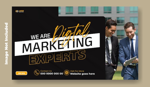 Vector diseño de plantillas de banners web de marketing digital