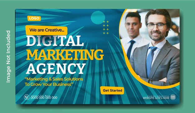 Diseño de plantillas de banners web de marketing digital