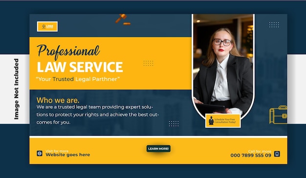 Diseño de plantillas de banners web para la promoción de anuncios de servicios de bufetes de abogados